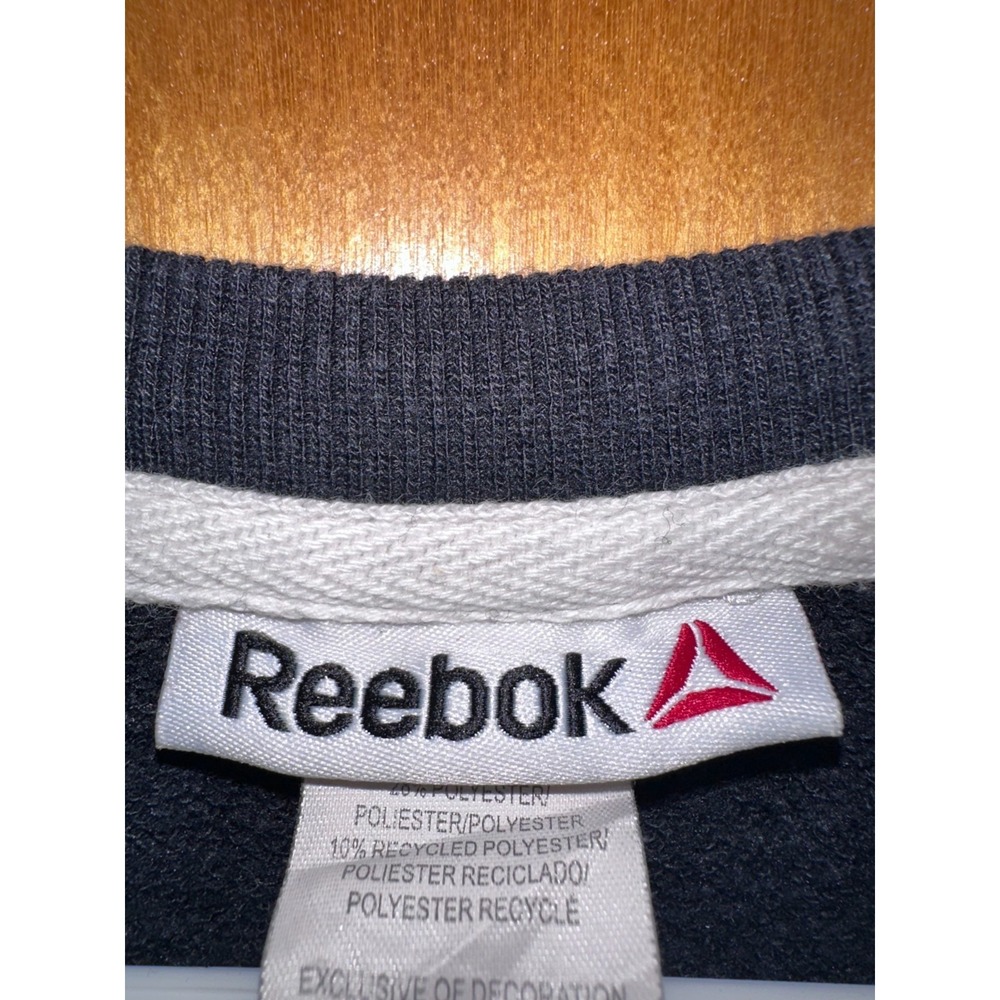 Reebok Womens Black White Vintage Crewneck Sweatshirt XL Long‎ Sleeved Sweater - Picture 4 of 5
